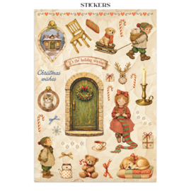 Silent Night - Junk Journal Stickers, Backgrounds, Cut-Outs