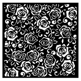 Rose Parfum Thick Stencil - Roses Pattern