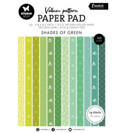 Vellum Pattern Paper Pad - Shades of Green