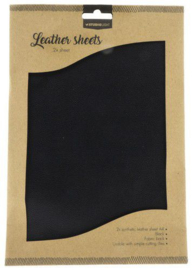 Vegan Leather, Black- 2 st.