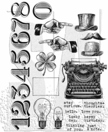 Tim Holtz Cling Stamps - Curiosity Shop