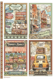 Art of Travelling - 4 Cards - Rijstpapier