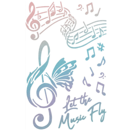 Let The Music Fly - Texture Stencil
