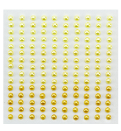 Adhesive half pearls 3 tinten goud geel
