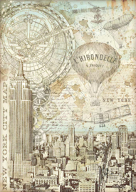Sir Vagabond Aviator New York City Map - Rijstpapier