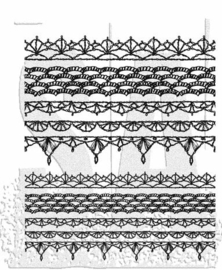 Tim Holtz Cling Stamps - Crochet Trims