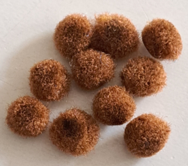 Pompons Lichtbruin