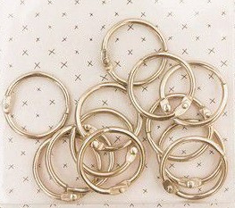 Boekbindersring 20 mm - Zilver 4 pcs