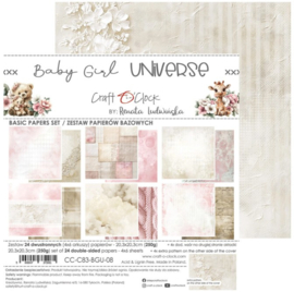 Baby Girl Universe 8x8 Inch Medium Papers Set