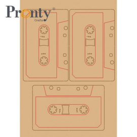 Retro Cassette bandjes - MDF A5