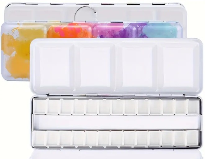 Lege Aquarelverfdoos