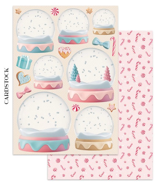 Candy Christmas - Junk Journal Stickers, Backgrounds, Cut-Outs