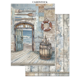 Silent Sea - Junk Journal Stickers, Backgrounds, Cut-Outs