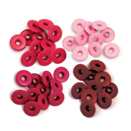 4x Red - Wide Eyelets 40 pcs