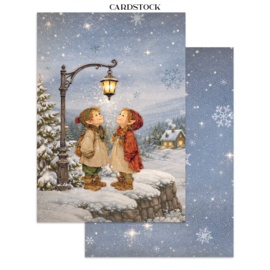 Silent Night - Junk Journal Stickers, Backgrounds, Cut-Outs