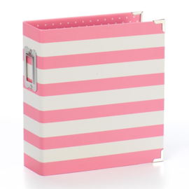 Simple Stories Sn@p! Designer Binder - Pink Stripe