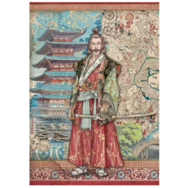 Sir Vagabond in Japan Samurai - Rijstpapier