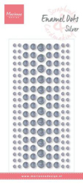 Glitter Zilver - Enamel Dots