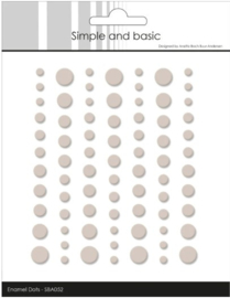 Matte Enamel Dots - Beige