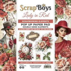 Scrap Boys - Lady in Red - POP UP Paper Pad