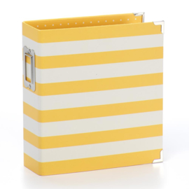 Simple Stories Sn@p! Designer Binder - Yellow Stripe