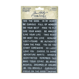 Tim Holtz Label Stickers Thoughts