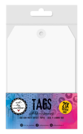 Tags with hole-reinforcements nr.08