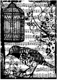 Birdsong - Components Cling Mount Collage Stamp