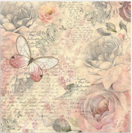 Fabric Sheets Shabby Rose