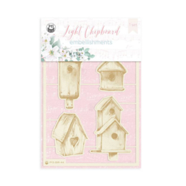 Light chipboard embellishments Birdhouse 01
