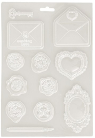 Shabby Rose Letters and Seals - Soft Mould