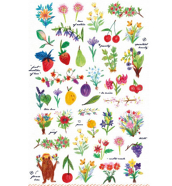 Flowers, Fruit - Mini Stickers