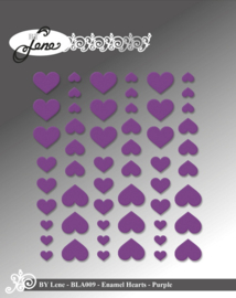 Enamel Hearts - Purple