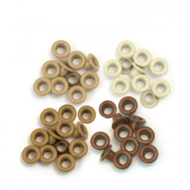 4x Brown  - Eyelets 60 pcs