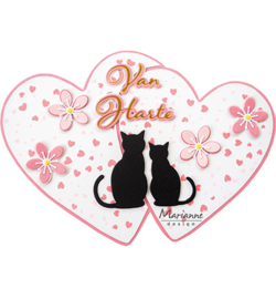 2 Hearts - Stencil