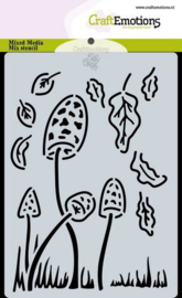 Magic Forest - Mushrooms - Stencil A6