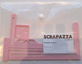 Linialen Set voor Boekbinden & Gratis Etui - Roze