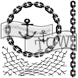 Mini Nautical Chains - Stencil