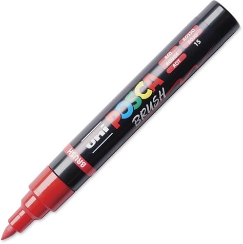 Uni Posca Brushmarker Rood
