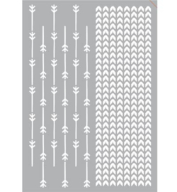 Knit & Arrows - Sticky Stencil
