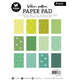 Vellum Pattern Paper Pad - Shades of Green
