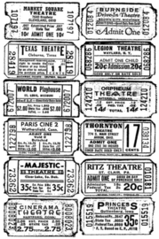 Ticket - Components Cling Mount Collage Stamp