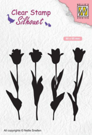 Clearstempel - Silhouette Tulips