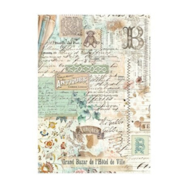 Brocante Antiques Backgrounds - Rijstpapier