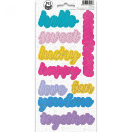 Sticker sheet Girl Gang Phrase 01