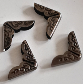 Metalen Hoekjes mini - Gunmetal