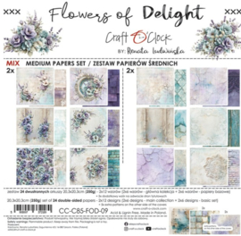 Flowers of Delight 8x8 Inch Medium Papers Set