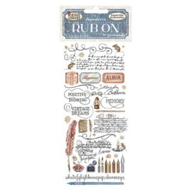 Vintage Library Calligraphy - Rub-On