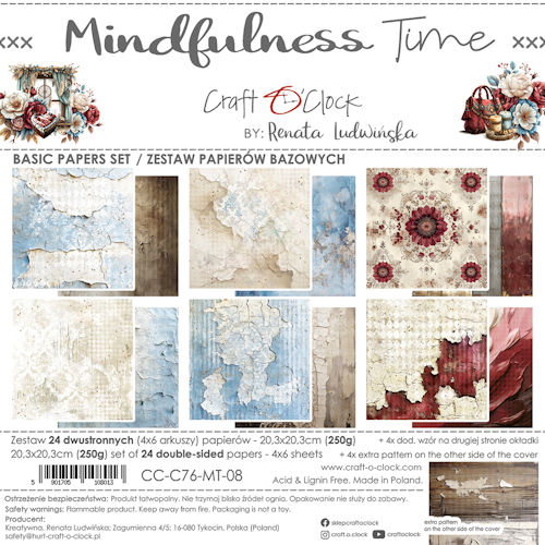 Mindfullness Time 8x8 Inch Basic Papers Set