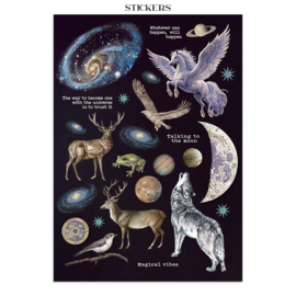 Cosmos - Junk Journal Stickers, Backgrounds, Cut-Outs